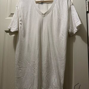 Men's White V-Neck T-Shirt